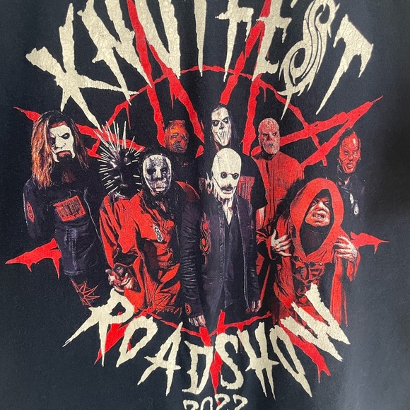 Slipknot Knotfest Roadshow 2022  Navy Blue T-Shirt in size large - Picture 3 of 5